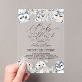 Baby shower voor Schattigee pooldieren Acryl Uitnodigingen (Insitu (Draagbaar))