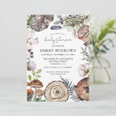 Baby shower voor Schattigee rustieke bosdieren Kaart (Staand voorkant)