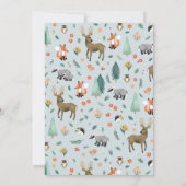 Baby shower voor Schattigee rustieke bosdieren Kaart (Achterkant)