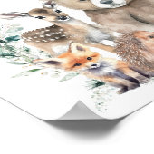 Baby shower voor Schattigee rustieke bosdieren Poster (Hoek)