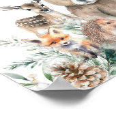 Baby shower voor Schattigee rustieke bosdieren Poster (Hoek)