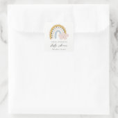 BABY SHOWER VOOR SNELLE BLAUW CLOUD RAINBOW VIERKANTE STICKER (Tas)