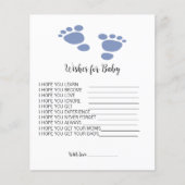 Baby shower voor snelle voetafdruk wenst advies va (Voorkant)