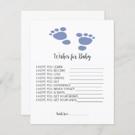 Baby shower voor snelle voetafdruk wenst advies va