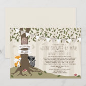 Baby shower voor sociale afstanden in bossen kaart (Voorkant / Achterkant)