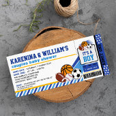 Baby shower voor sportkaartenbonnen kaart