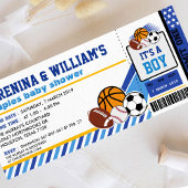 Baby shower voor sportkaartenbonnen kaart