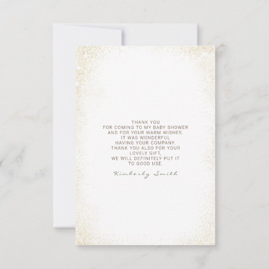 Baby shower voor sprookje bedankkaart (Achterkant)