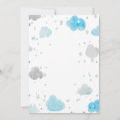 Baby shower voor sterren en wolken kaart (Achterkant)
