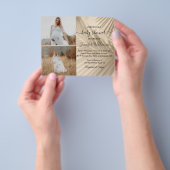 baby shower voor stijlvolle 2 foto ' s collage flyer (Hand)