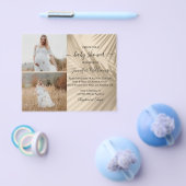 baby shower voor stijlvolle 2 foto ' s collage flyer (Enkel)