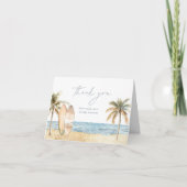 Baby shower voor Surven aan de kust Bedankkaart (Voorkant)