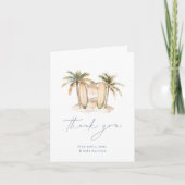 Baby shower voor Surven aan de kust Bedankkaart (Voorkant)