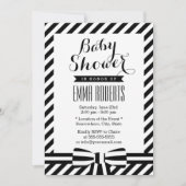 Baby shower voor tapijten, zwart en wit, tapes kaart (Voorkant)
