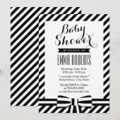 Baby shower voor tapijten, zwart en wit, tapes kaart (Voorkant / Achterkant)