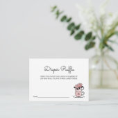 Baby shower voor theekoppen en bloemen, luiertapij informatiekaartje (Staand voorkant)