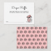 Baby shower voor theekoppen en bloemen, luiertapij informatiekaartje (Voorkant / Achterkant)