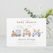 Baby shower voor treindiensten | Train Kaart (Staand voorkant)
