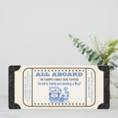  Baby shower voor treinkaartjes Kaart (Staand voorkant)