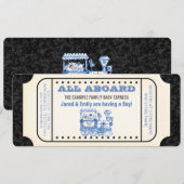  Baby shower voor treinkaartjes Kaart (Voorkant / Achterkant)