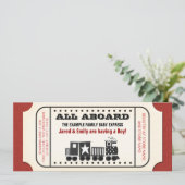  Baby shower voor treinkaartjes Kaart (Staand voorkant)