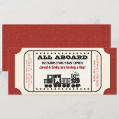  Baby shower voor treinkaartjes Kaart (Voorkant / Achterkant)