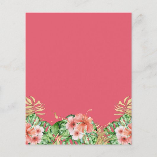 Baby shower voor tropische zomerparen (Achterkant)