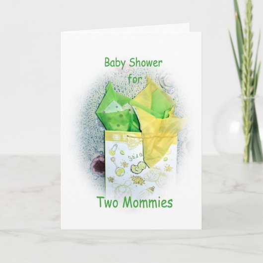 Baby shower voor twee mama's om Uitnodiging te (Voorkant)