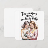 Baby shower voor twee moeders. (Voorkant / Achterkant)