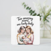 Baby shower voor twee moeders. (Staand voorkant)