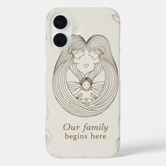 Baby shower voor twee moeders Case-Mate iPhone case (Achterkant)