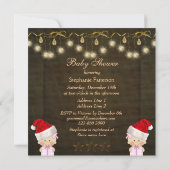 Baby shower voor tweelingmeisjes kaart (Achterkant)