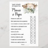 Baby shower voor tweetalige bosjes flyer (Achterkant)