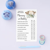 Baby shower voor tweetalige bosjes flyer (Enkel)