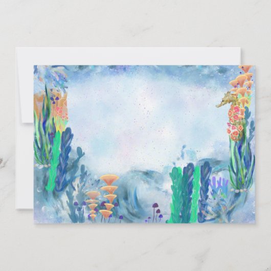 Baby shower voor Twin Boys OceanSea Animals Kaart (Achterkant)