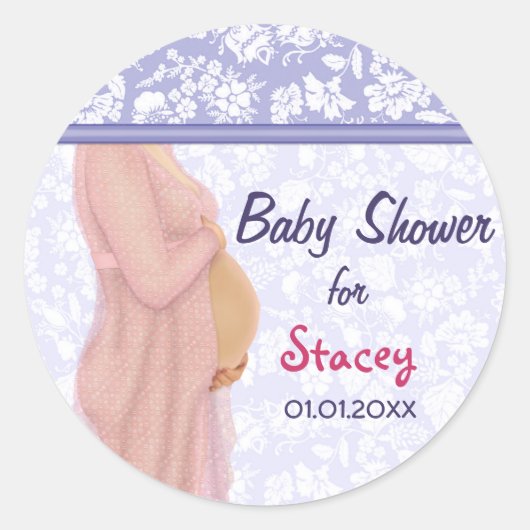 Baby shower voor verwachtingsdromen ronde sticker (Voorkant)
