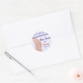 Baby shower voor verwachtingsdromen ronde sticker (Envelop)