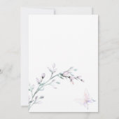 Baby shower voor vlinder en ventilatorWaterverf Kaart (Achterkant)