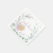 Baby shower voor vlinder en ventilatorWaterverf Servet (Hoek)