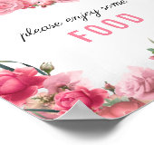 Baby shower voor voedselsignalen Silver Flamingo B Poster (Hoek)