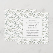 Baby shower voor vogels en bergen kaart (Voorkant / Achterkant)