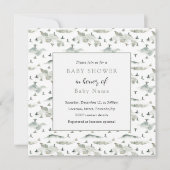 Baby shower voor vogels en bergen kaart (Voorkant)