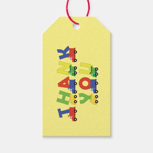 Baby shower voor vrachtwagens cadeaulabel (Voorkant)