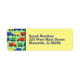 Baby shower voor vrachtwagens etiket