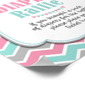 Baby shower voor walvissen Nautisch diaplaserbord Poster (Hoek)