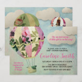 Baby shower voor warmluchtballon kaart (Voorkant / Achterkant)