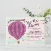 Baby shower voor warmluchtballon kaart (Staand voorkant)