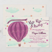 Baby shower voor warmluchtballon kaart (Voorkant / Achterkant)