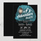 Baby shower voor Waterverf van Camping Mountain Ad Kaart (Voorkant / Achterkant)