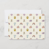 Baby shower voor weergave van pasgeboren illustrat bedankkaart (Achterkant)